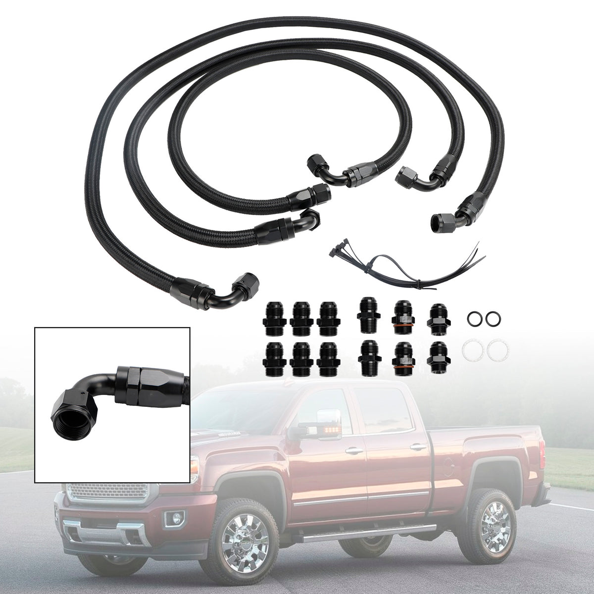 20012005 GM 6.6L LLY Duramax LB7 Transmission Cooler Lines 21101404 G