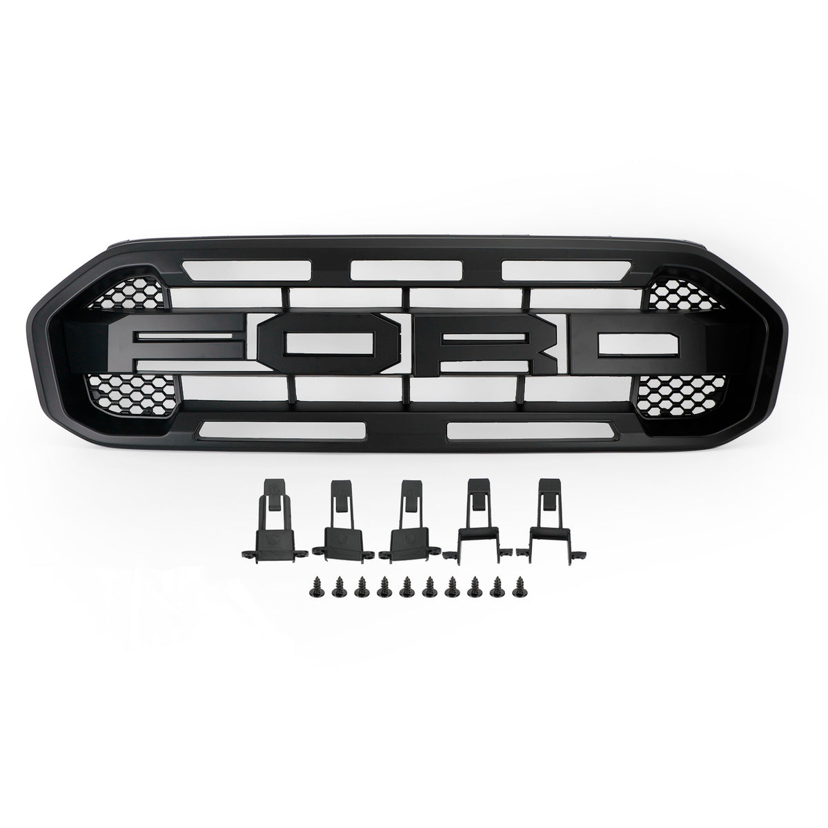 Ford Ranger 2019-2023 Raptor Style Front Bumper Grill Replacement Blac 