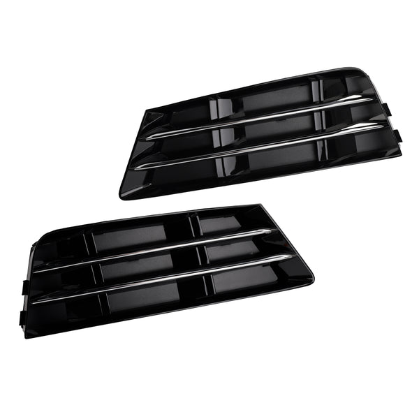 2016-2018 Audi A4 B9 Standard Version into RS4 Style 2PCS Front Fog Light Grille Lower Bumper Grill 8W0 807 681 R 8W0 807 682 R Generic