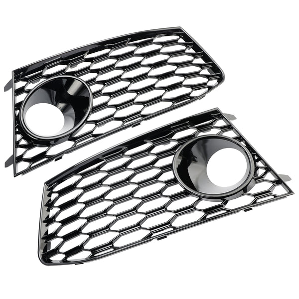 2014-2018 Audi RS7 Pair Front Bumper Fog Light Lamp Frame Grille Covers Generic