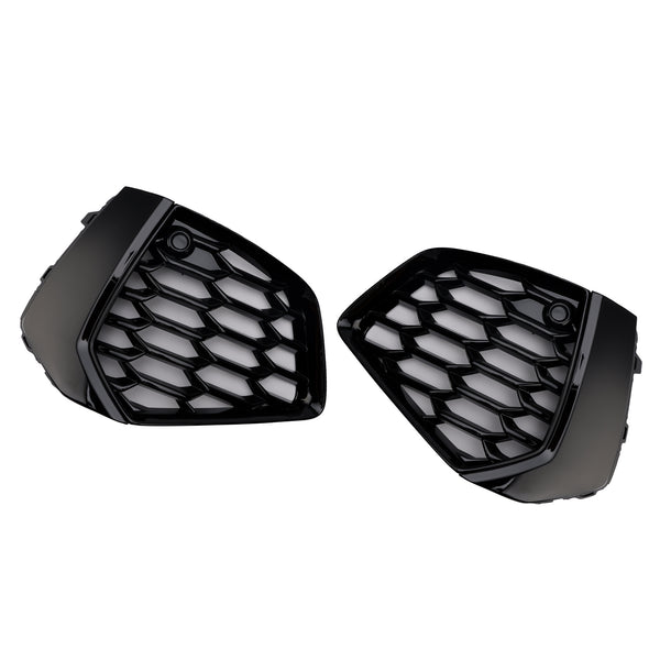 Audi A3 S-line 2021-2023 Black Front Honeycomb Fog Light Grill Cover