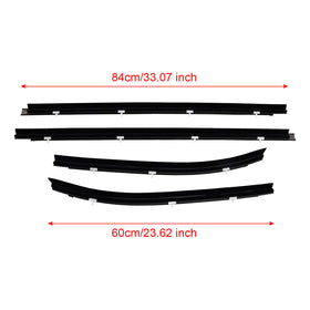 2000-2004 Toyota Tacoma 4pcs Front Door Window Belt Weatherstrip KT2023 Generic