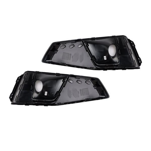 Black Front Fog Light Grille Trim Cover Fit Audi A4 B9 S-LINE S4 2018-2020