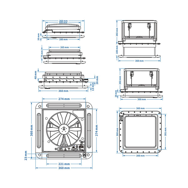 For Reverse Motor RV Fan 12V and 11