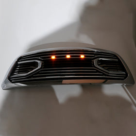 Dodge Ram 1500 2009-2012 Chrome Front Bumper Grill Grille W/ Led Light