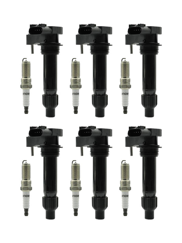 2010-2012 GMC Terrain V6 3.0L 6PCS Ignition coil+6PCS Spark Plug UF569 D515C 12610626 12618542 Generic