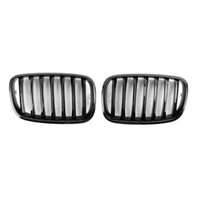 2008-2011 BMW X6 Hybrid E72 Front Bumper Kidney Grille Grill Gloss Black 51137157687 51137305589 Generic