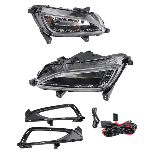 LED Fog Lights Front Bumper Lamps with DRL For 2016-2018 Hyundai Tucson