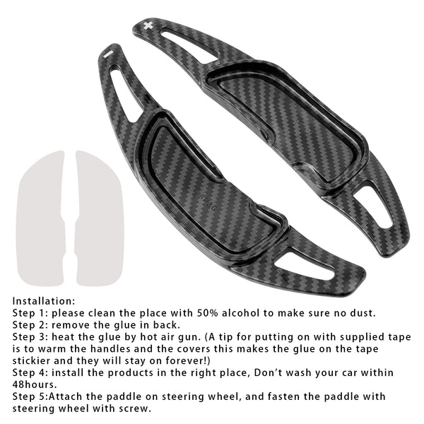 Carbon Look Steering Wheel Paddle Shifter Extension For Mercedes Benz AMG