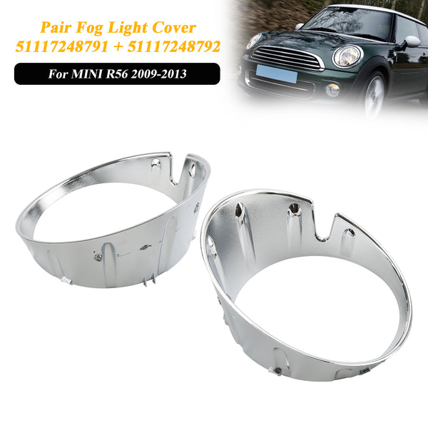 03/2009-11/2013 MINI R56 LCI Front Bumper Fog Light Lamp Cover Bezel 51117248791 51117248792 Generic