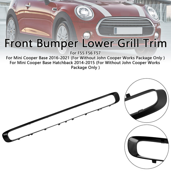 2014-2021 Mini Cooper Base F55 F56 F57 Front Bumper Lower Grill Trim 51117355238 Generic