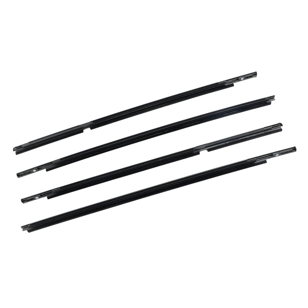 2005-2011 Toyota Yaris (NCP90, NCP91, KSP90, ZSP90) 4pcs Outer Door Glass Weatherstrip Moulding 68160-52110 68210-52110 Generic