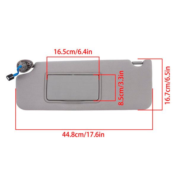 Gray Left Side Sun Visor 83280-TG7-A12ZB For Honda Pilot 2016-2022