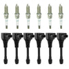 2011-2012 Infiniti G25 2.5L V6 6PCS Ignition coil+6PCS Spark Plug UF550 CUF2118 673-4029 5C1727 Generic