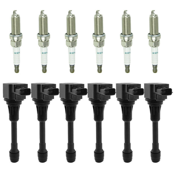 2008-2012 Infiniti EX35 3.5L V6 6PCS Ignition coil+6PCS Spark Plug UF550 CUF2118 673-4029 5C1727 Generic