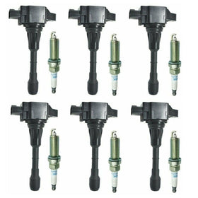 2007-2008 Infiniti G35 3.5L V6 6PCS Ignition coil+6PCS Spark Plug UF550 CUF2118 673-4029 5C1727 Generic