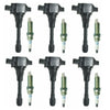 2009-2010 Infiniti M35 3.5L V6 6PCS Ignition coil+6PCS Spark Plug UF550 CUF2118 673-4029 5C1727 Generic