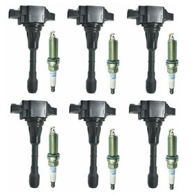 2008-2012 Infiniti EX35 3.5L V6 6PCS Ignition coil+6PCS Spark Plug UF550 CUF2118 673-4029 5C1727 Generic