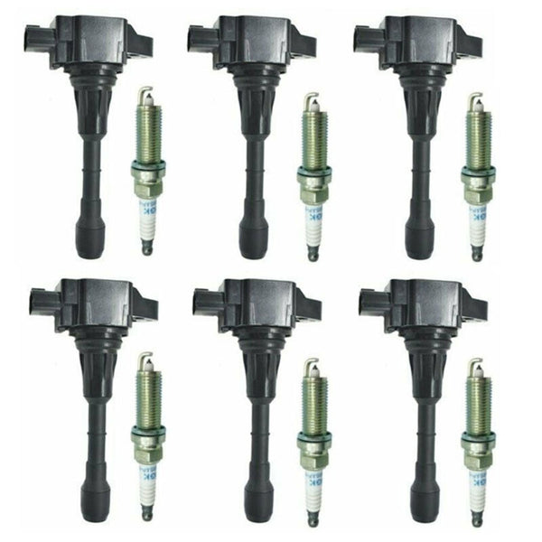 2009-2012 Infiniti FX35 3.5L V6 6PCS Ignition coil+6PCS Spark Plug UF550 CUF2118 673-4029 5C1727 Generic