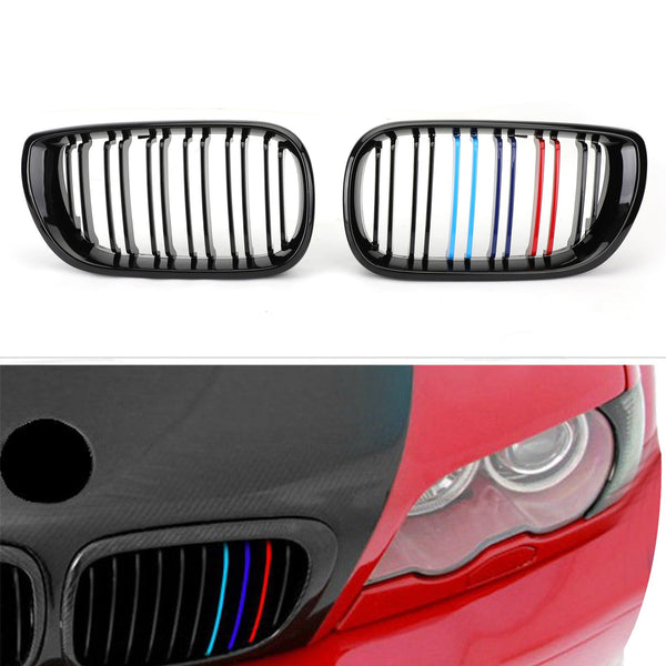 2002-2005 BMW 3 Series E46 4 Door 3 Colors Front Kidney Grille Double Rib Generic