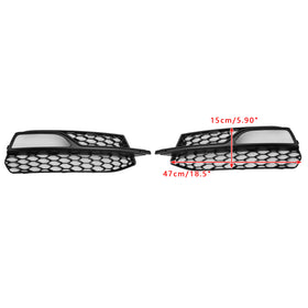 2013-2016 Audi A3 S-Line Front Lower Bumper Fog Light Cover Grille 8V3807681G 8V3807682G Generic