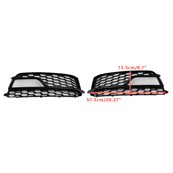 2013-2016 AUDI A5 S-Line / S5 2PCS Front Fog Lamp Black Grille Grill 8T0 807 681 K 8T0 807 682 K Generic