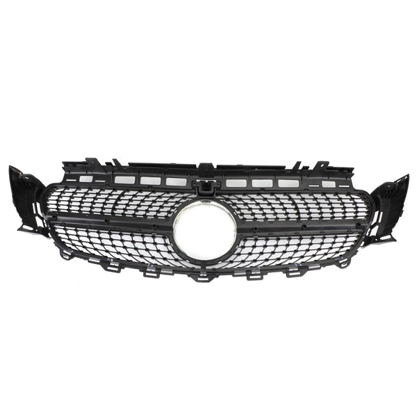 2017-2018 Benz E400 and AMG E43 Sedan Sports Diamond Silver Border Front Grille Grill Generic