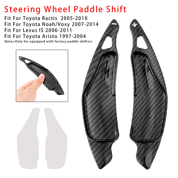 Carbon Look Steering Wheel Paddle Shifter Extension For Toyota Ractis Lexus