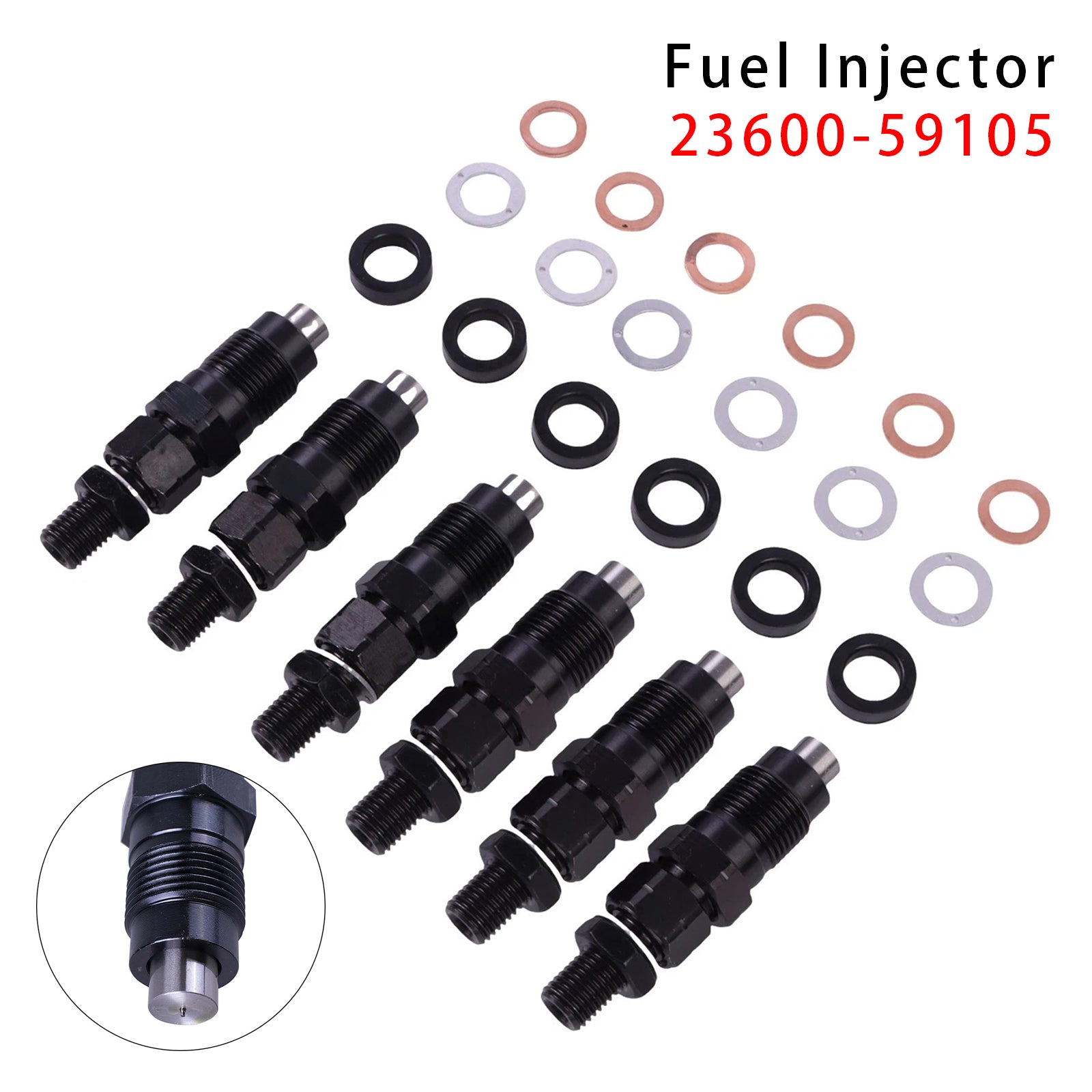 23600 Injecteur 6Pcs Fuel Injector For Toyota 3L Hilux Hiace 2.8L Engine 23600-59105 ...