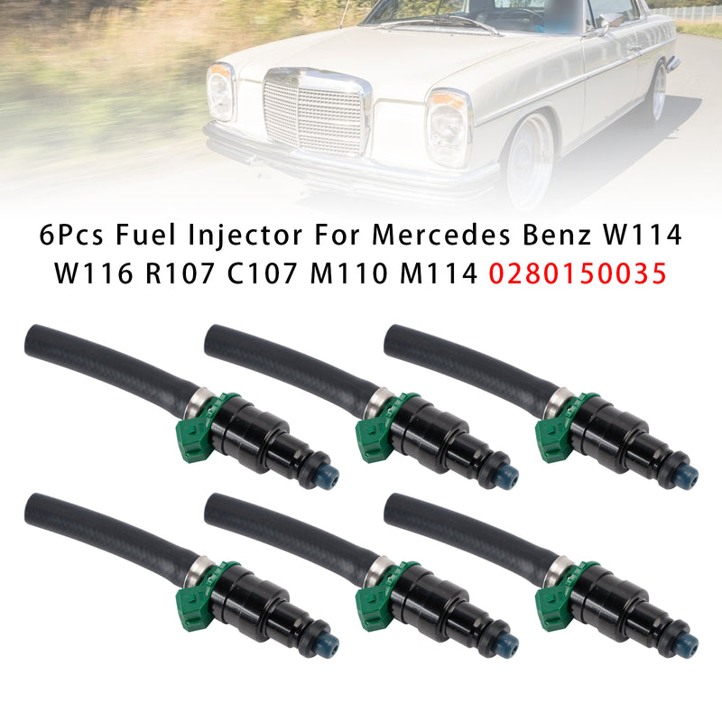Mercedes Benz 0280150035 six piece fuel injector set