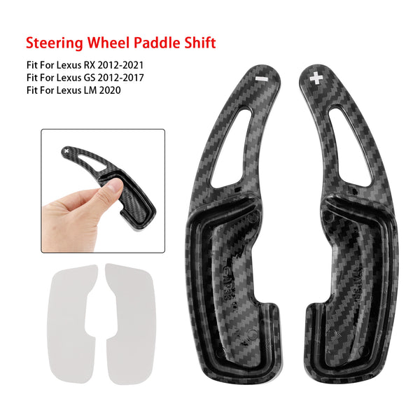 Carbon Look Steering Wheel Paddle Shifter Extension For Lexus RX GX