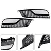 Gloss Black Front Fog Light Grill Covers Fit Audi A3 8V Sedan 2013-2016