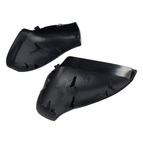 Side Mirror Covers Rearview Housing Matte Black for Peugeot 207 Hatchback