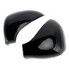 Side Mirror Covers Rearview Housing Bright Black for Peugeot 207 Hatchback