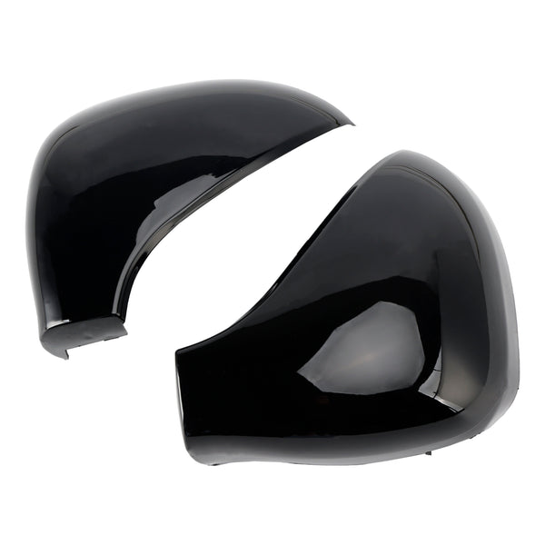Side Mirror Covers Rearview Housing Bright Black for Peugeot 207 Hatchback