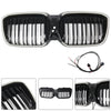 2022-2024 BMW IX3 G08 LCI Double Slat Gloss Black Front Kidney Grill Grille Generic