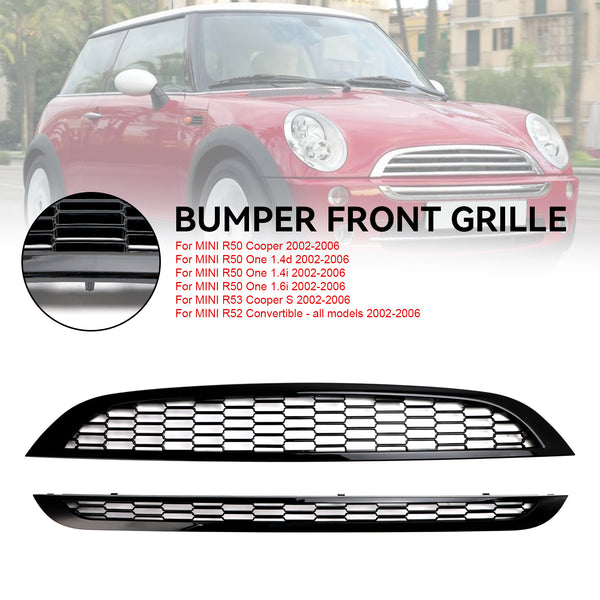 2002-2006 MINI R50 One 1.6i 2PCS Honeycomb Mesh Front Grill Grille Generic