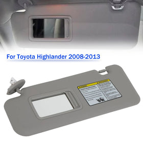 Gray Left  Side Sun Visor 74320-48500-E0 For Toyota Highlander 2008-2013