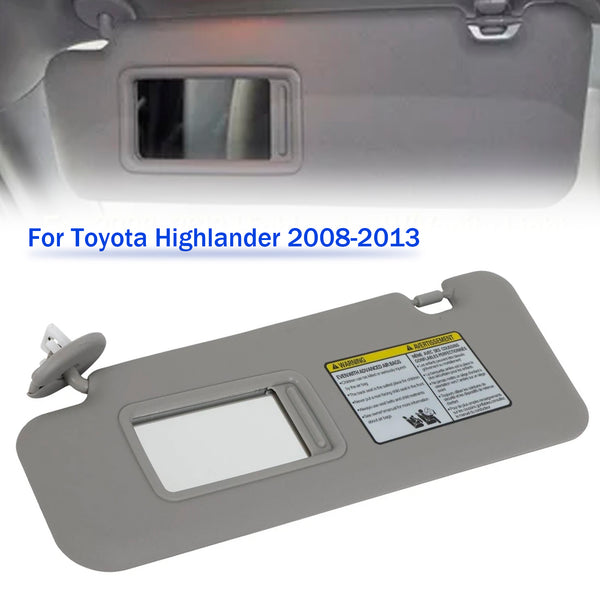Gray Left  Side Sun Visor 74320-48500-E0 For Toyota Highlander 2008-2013
