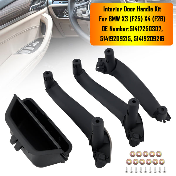 Black Interior Door Handle Kit 51417250307 for BMW X3 (F25) X4 (F26)