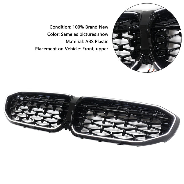 2019-2022 BMW 3 Series G20 Black Diamond Kidney Grille Grill 51138072085 Generic