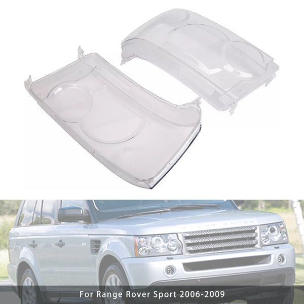 2006-2009 Land Range Rover Sport 2PCS Headlight HeadLamp Lens Cover LH+RH XBC501642LZN Generic