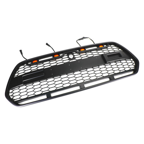 2015-2018 Ford Transit MK8 Front Bumper Grille Grill w/LED Raptor Style Matt Black Generic