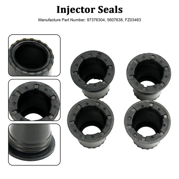 4pcs Fuel Diesel Injector Upper Seal Fit Vauxhall Astra H/J Corsa D Mokka 1.7 Generic