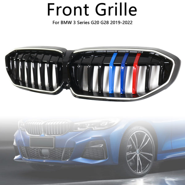 2019-2022 BMW 3 Series G20 Black Kidney Grille Grill M-Style 51138072085 Generic