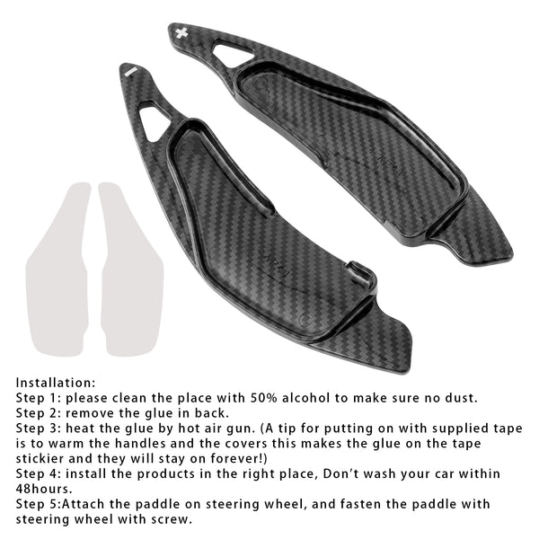 Carbon Look Steering Wheel Paddle Shifter Extension For Toyota Ractis Lexus