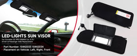 1997-2004 C5 Corvette 8Cyl, 5.7L 10442033 10442034 Sun Visor Vanity Mirror C5 Black Sunvisors Pair Shaded Generic