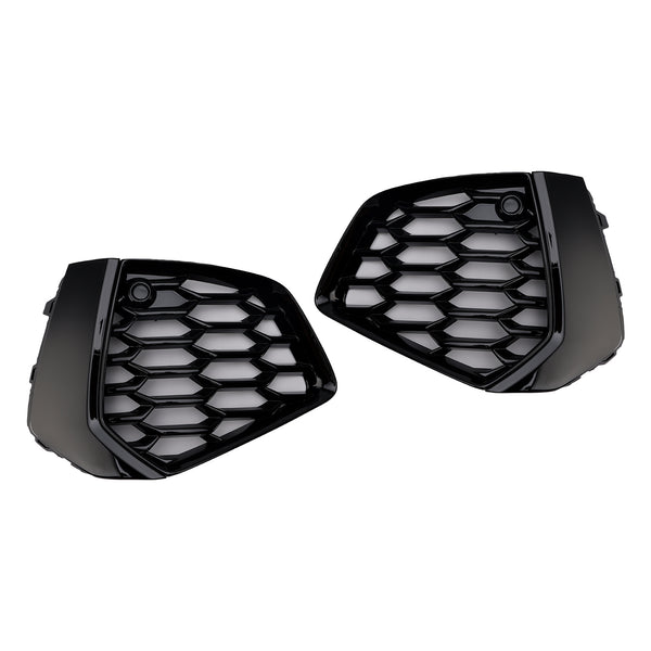 Audi A3 S-line 2021-2023 Black Front Honeycomb Fog Light Grill Cover