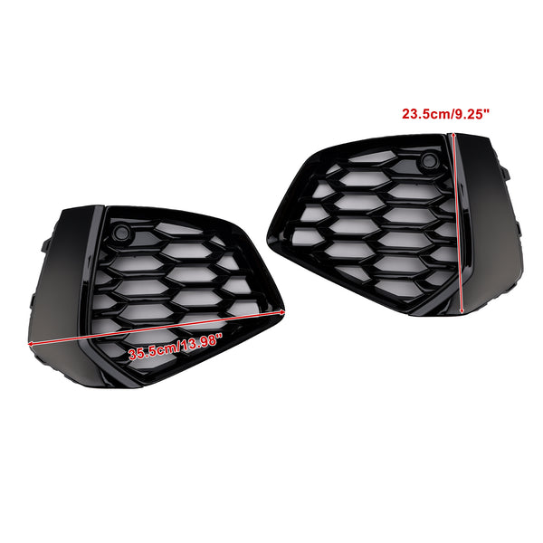 Audi A3 S-line 2021-2023 Black Front Honeycomb Fog Light Grill Cover