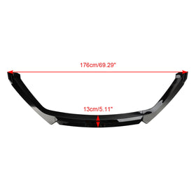 2012-2020 Seat Leon 5F Gloss Black Front Spoiler Lip Performance Generic